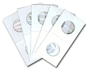 2x2 Cardboard Coin Holders for Silver Dollars, 38.1mm or 1.50"