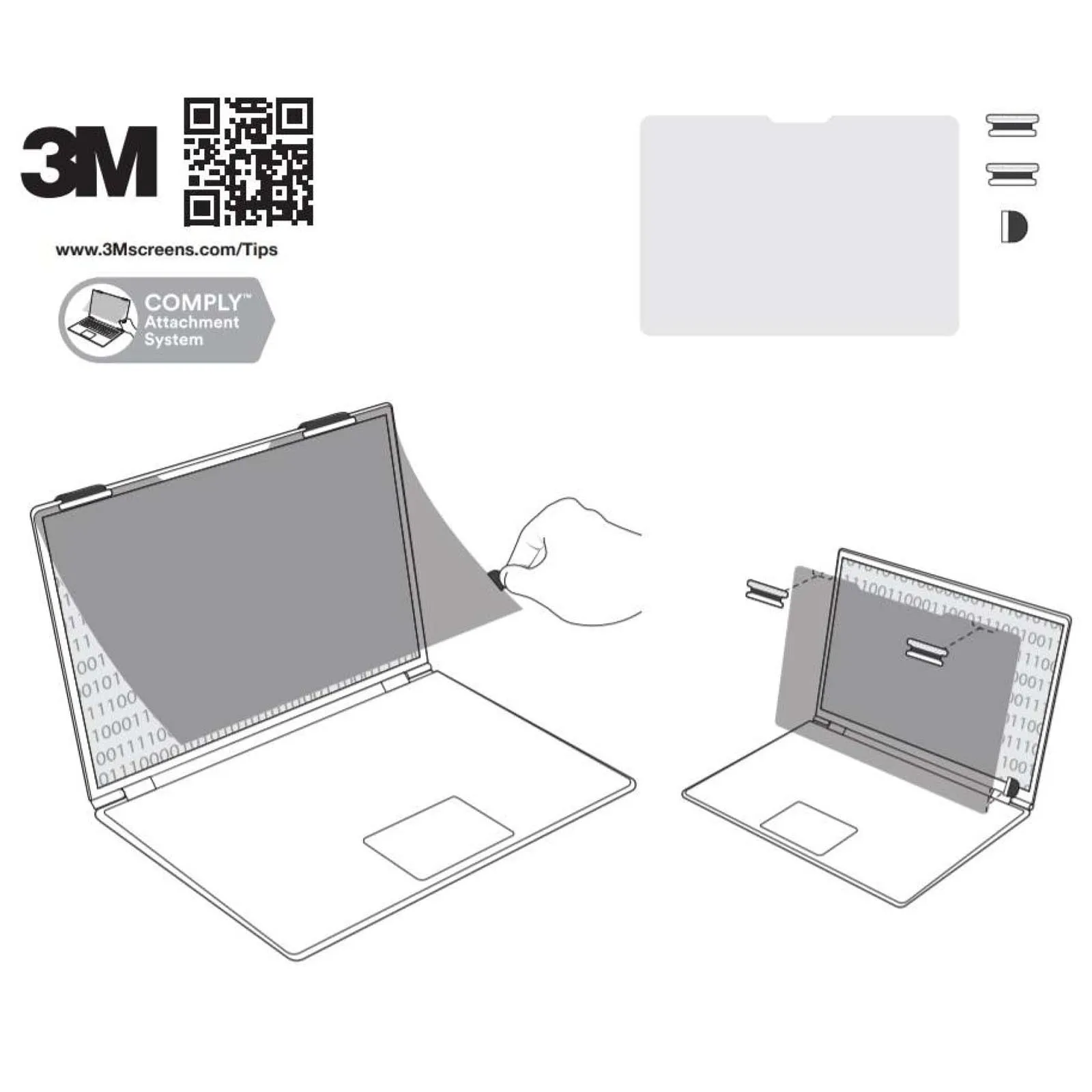 3M (07617) Privacy Filter Apple Macbook Pro 13 W/Comply Attachment, PFNAP007