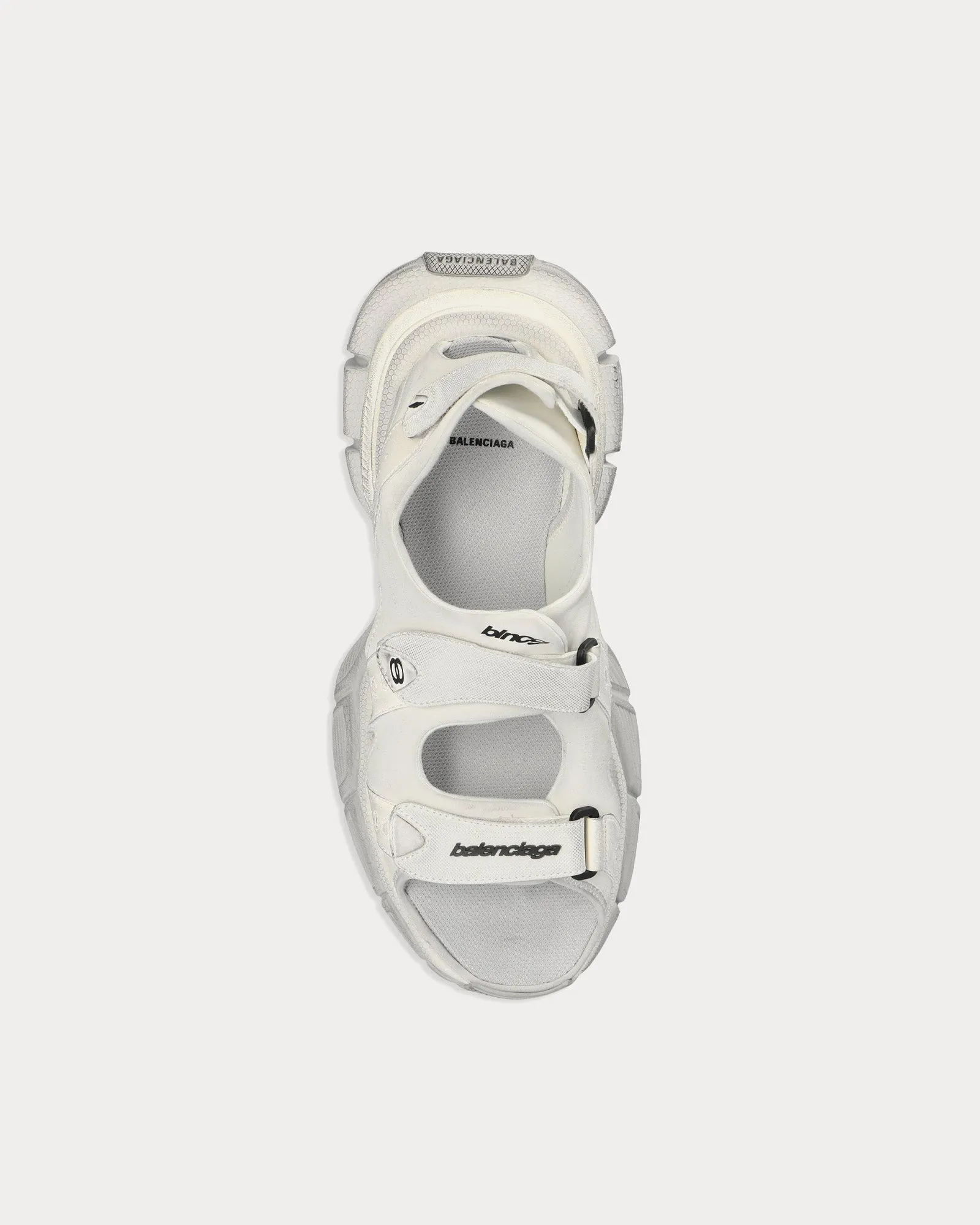 3XL Chunky Rubber White Sandals