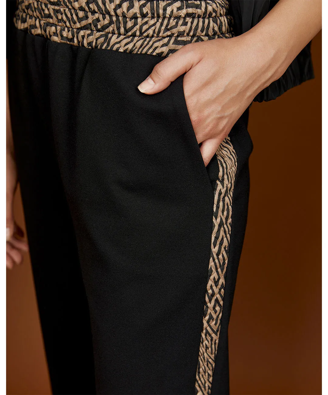 Access Fashion Colbie Stripe Leg Jogger Style Pants