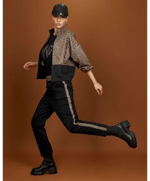 Access Fashion Colbie Stripe Leg Jogger Style Pants