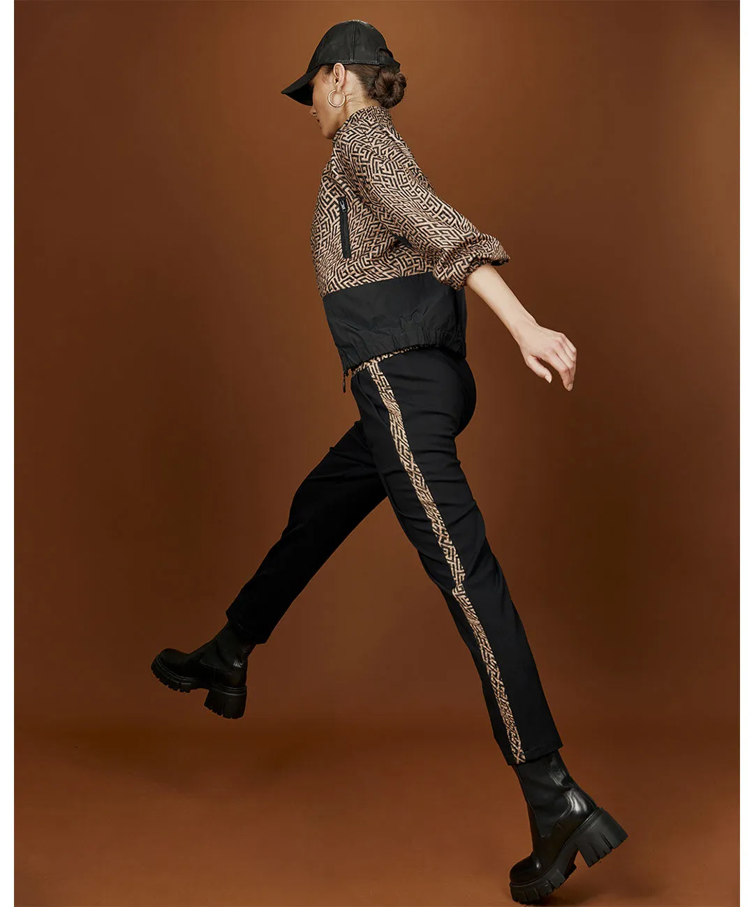 Access Fashion Colbie Stripe Leg Jogger Style Pants
