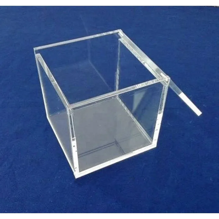 Acrylic Gift Box Square 5x5x5cm Super Transparent with Flip Lid