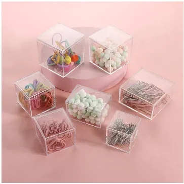 Acrylic Gift Box Square 5x5x5cm Super Transparent with Flip Lid