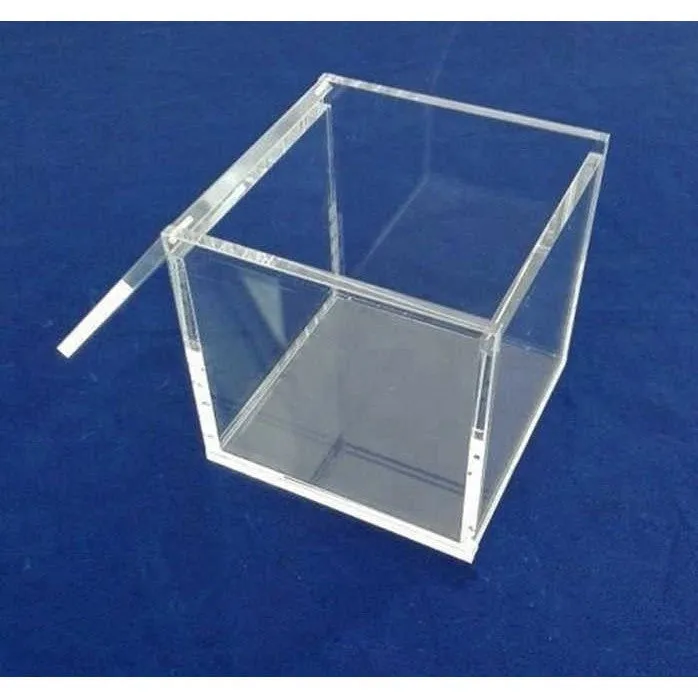 Acrylic Gift Box Square 5x5x5cm Super Transparent with Flip Lid