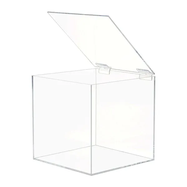 Acrylic Gift Box Square 5x5x5cm Super Transparent with Flip Lid