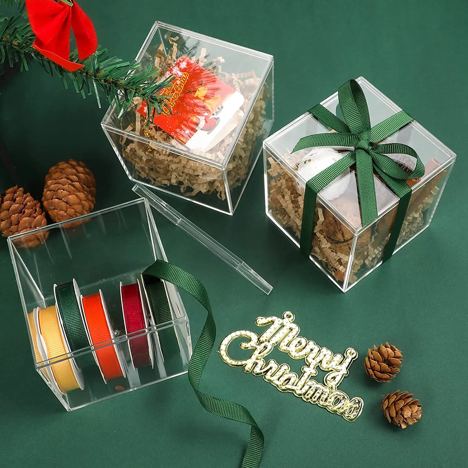 Acrylic Gift Box Square 5x5x5cm Super Transparent with Flip Lid