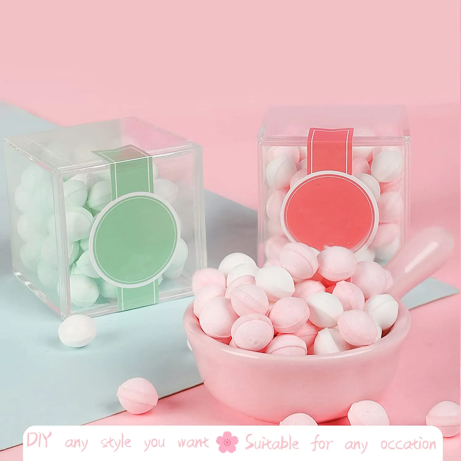 Acrylic Gift Box Square 5x5x5cm Super Transparent with Flip Lid