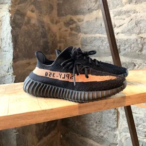 Adidas Yeezy Boost 350 V2 Core Black Copper Stripe Sneakers