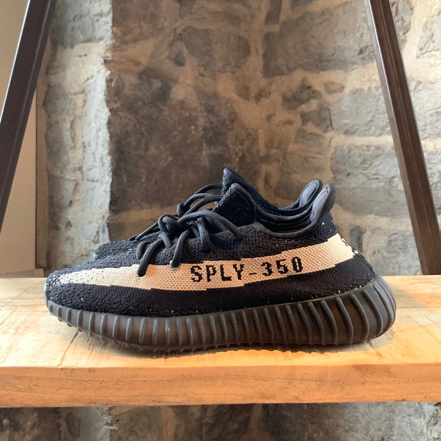 Adidas Yeezy Boost 350 V2 Core Black White Stripe Sneakers