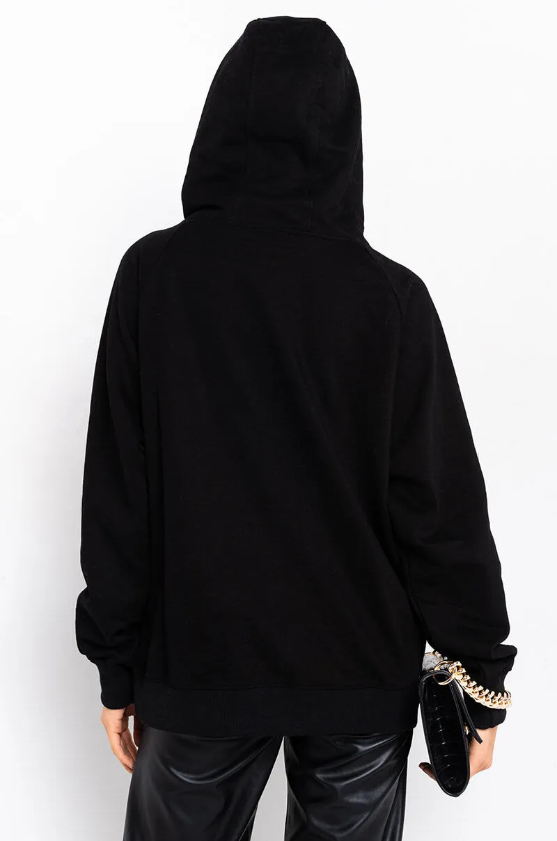 AXEL CHAIN DETAIL SWEATSHIRT BLACK
