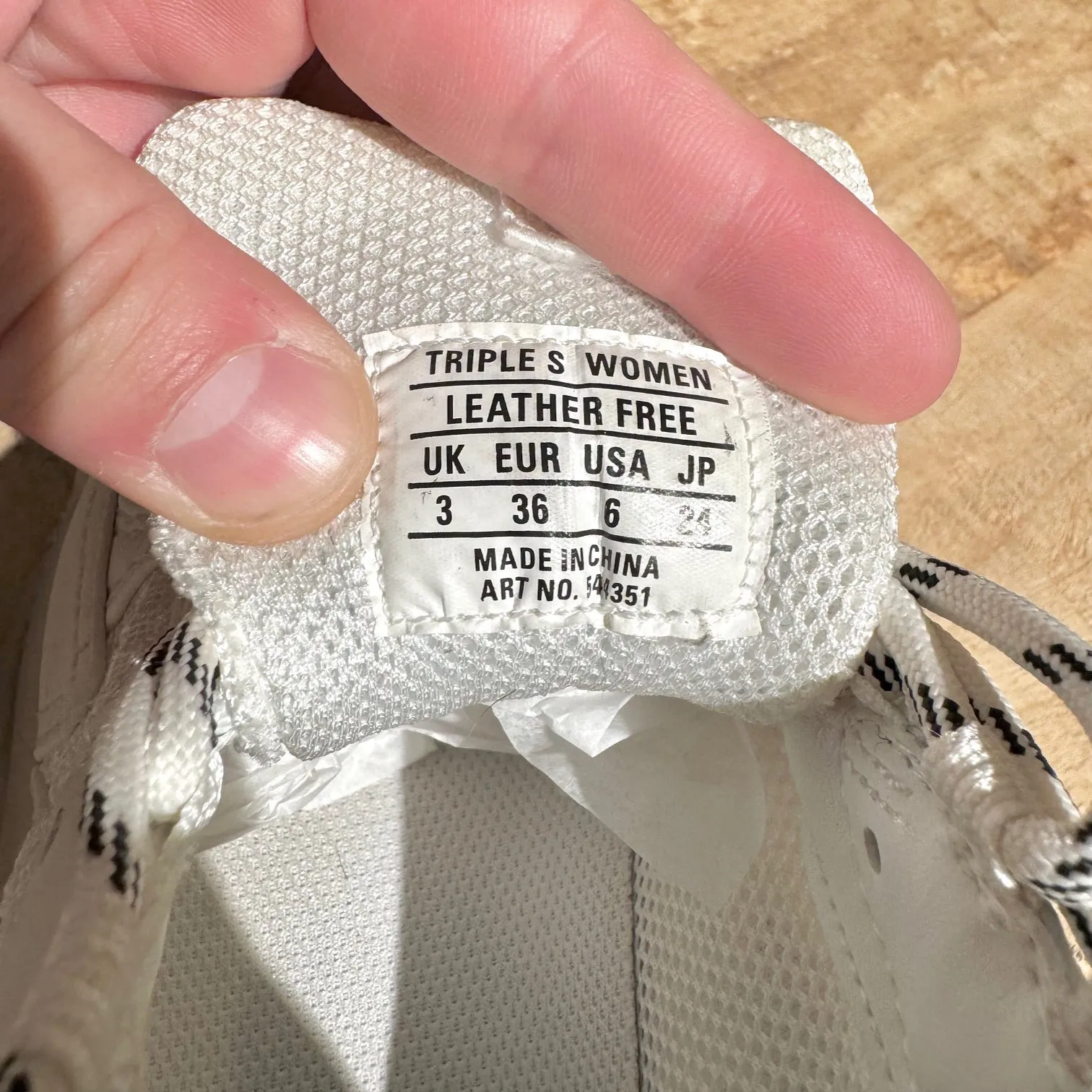 Balenciaga White Triple S Clear Soles Chunky Sneakers