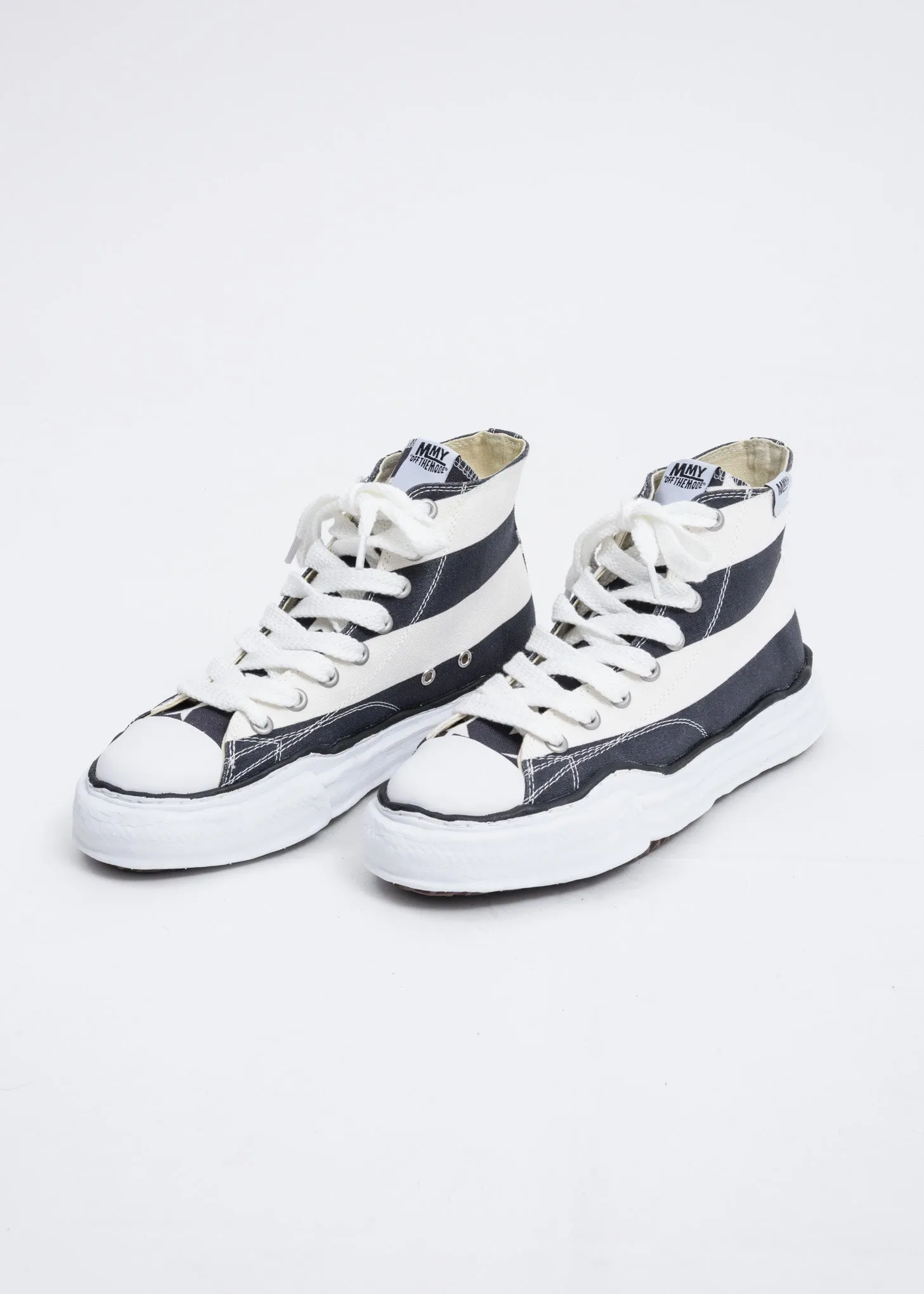 Black and White Stars and Stripes High Top Original Sole Sneaker