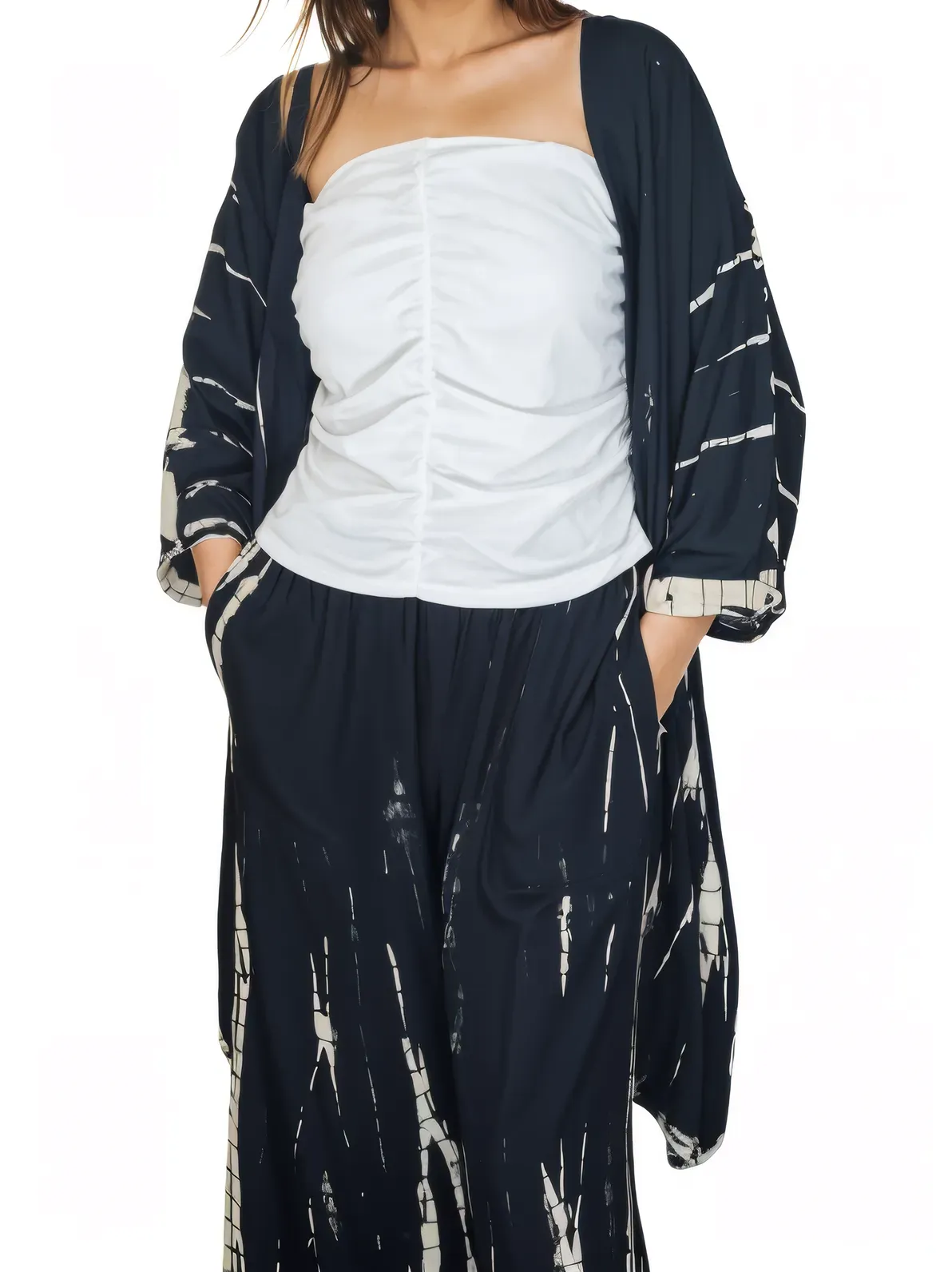 Black Boho Tie-Dye Pants Set – Cozy, Chic & Effortlessly Stylish