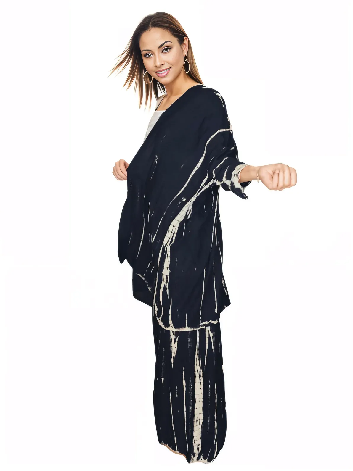 Black Boho Tie-Dye Pants Set – Cozy, Chic & Effortlessly Stylish