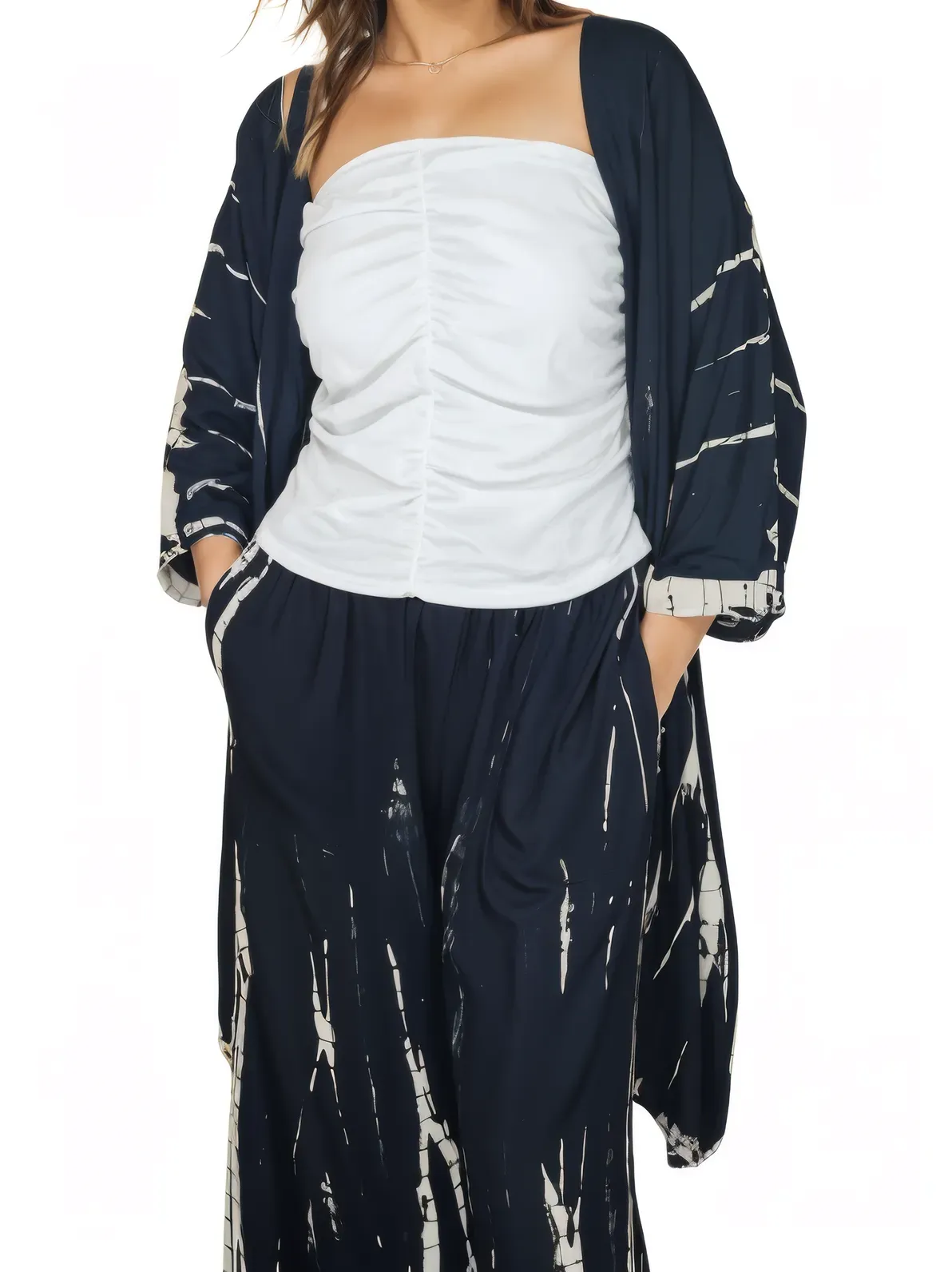 Black Boho Tie-Dye Pants Set – Cozy, Chic & Effortlessly Stylish