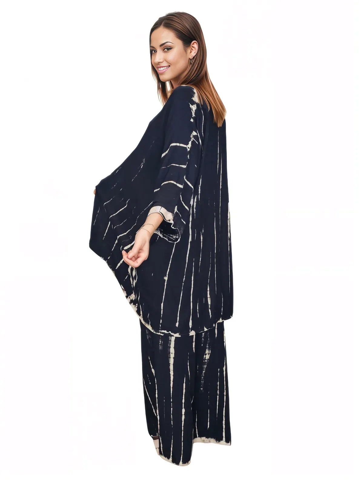 Black Boho Tie-Dye Pants Set – Cozy, Chic & Effortlessly Stylish