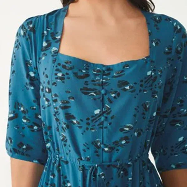 Blue Animal Mini Tea Dress