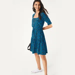 Blue Animal Mini Tea Dress