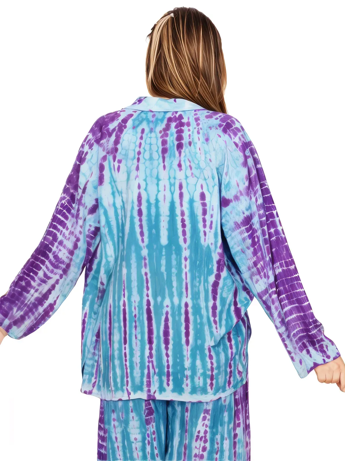 Blue Boho Tie-Dye Pants Set – Cozy, Chic & Effortlessly Stylish