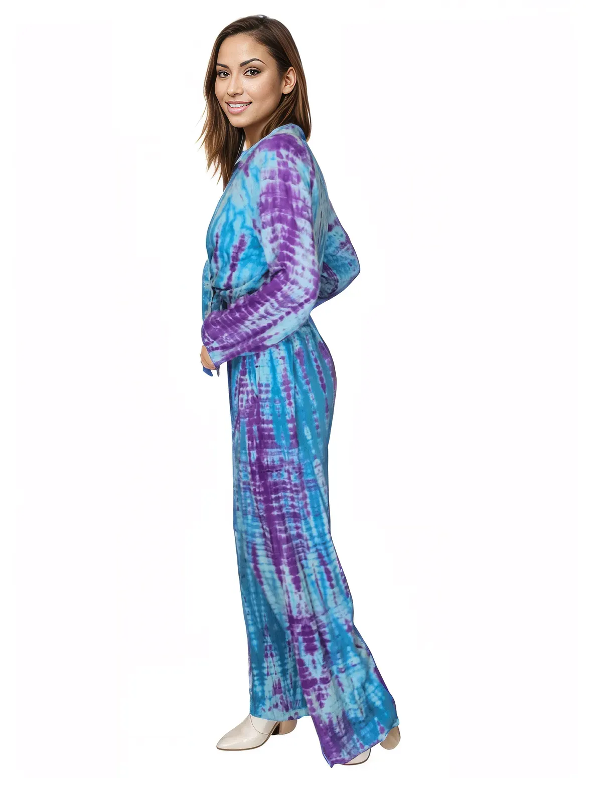 Blue Boho Tie-Dye Pants Set – Cozy, Chic & Effortlessly Stylish