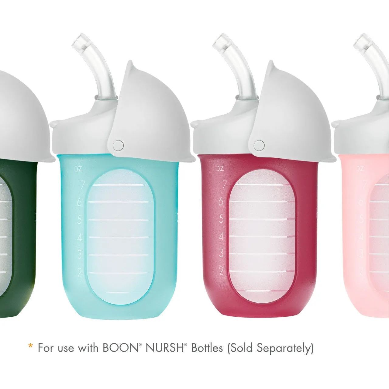 Boon Nursh Silicone Straw Conversion Top 2-Pack
