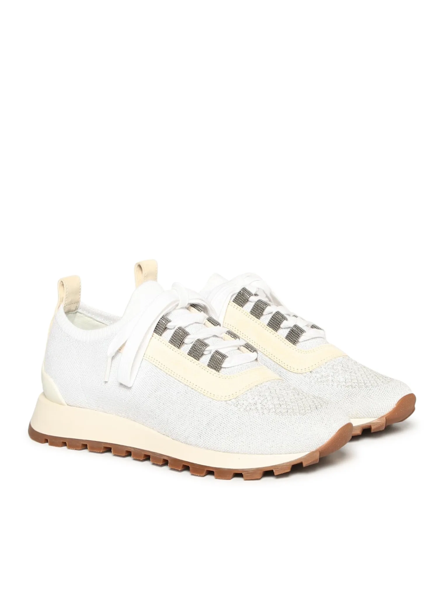 Brunello Cucinelli knitted sneakers with lurex