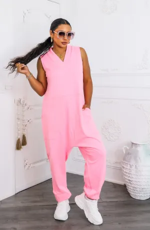 Bubblegum Chill Harem Jumpsuit