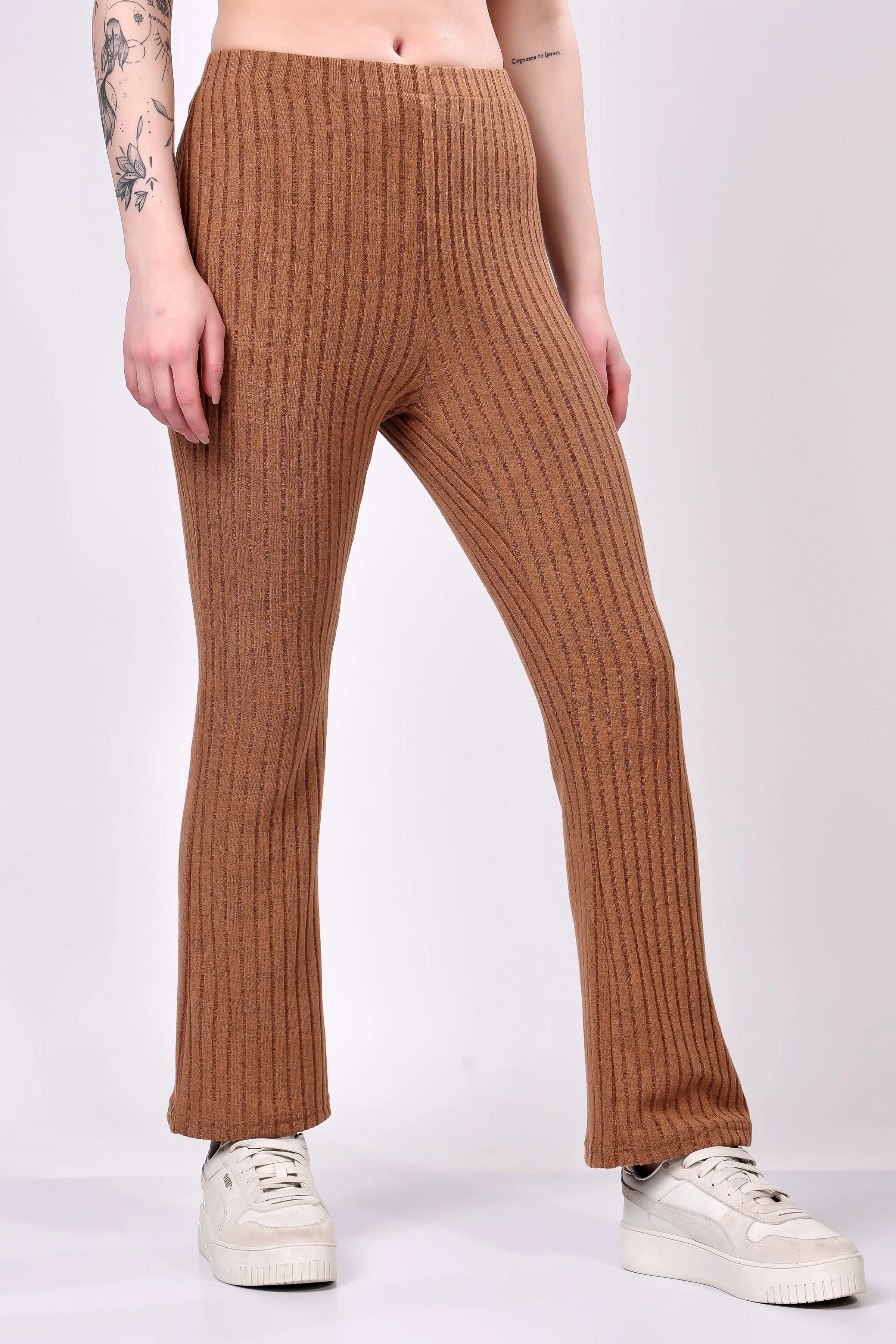 Caramel Ribbed Lounge Pants