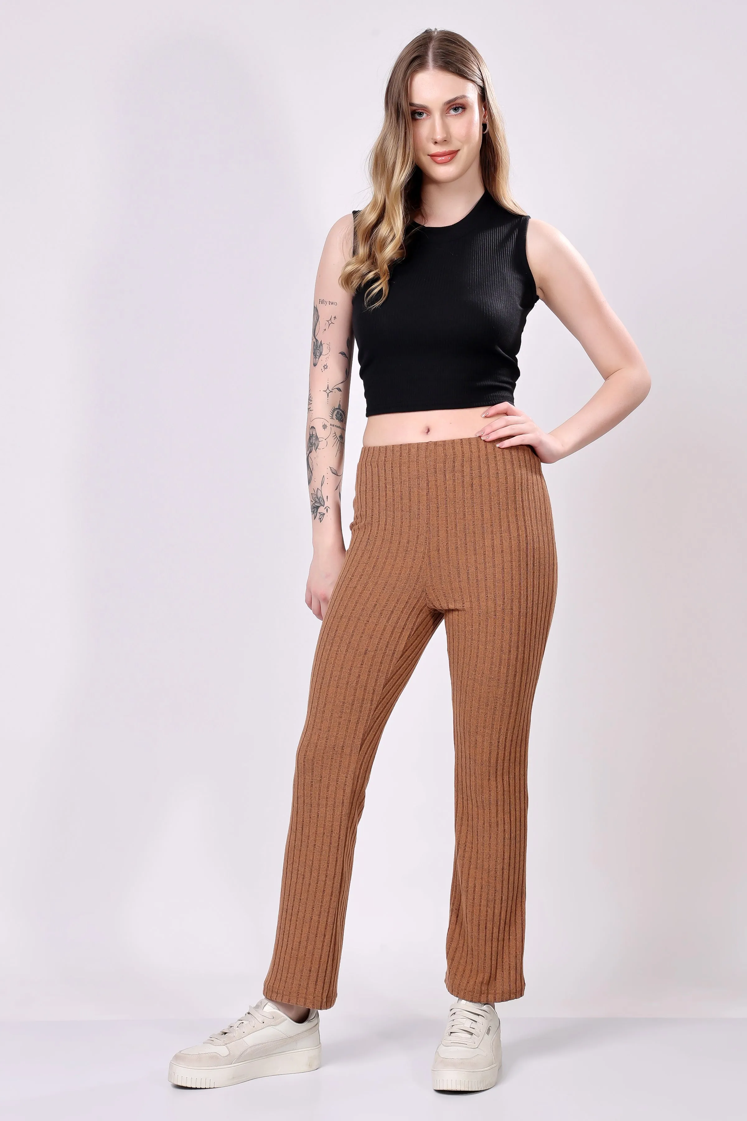 Caramel Ribbed Lounge Pants