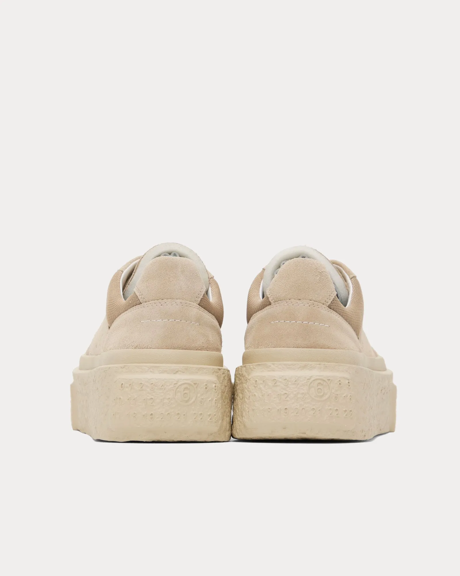 Chunky Gambetta Suede Beige Low Top Sneakers