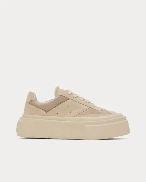 Chunky Gambetta Suede Beige Low Top Sneakers