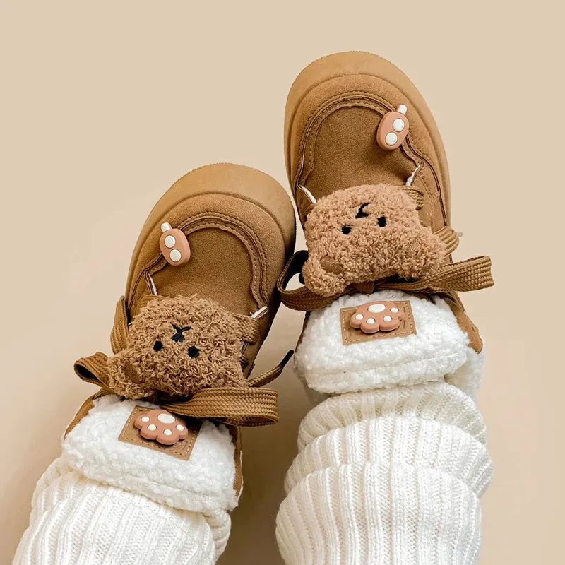 *CLEARANCE* Ultra Chunky Plush Bear Brown Sneakers - Women's