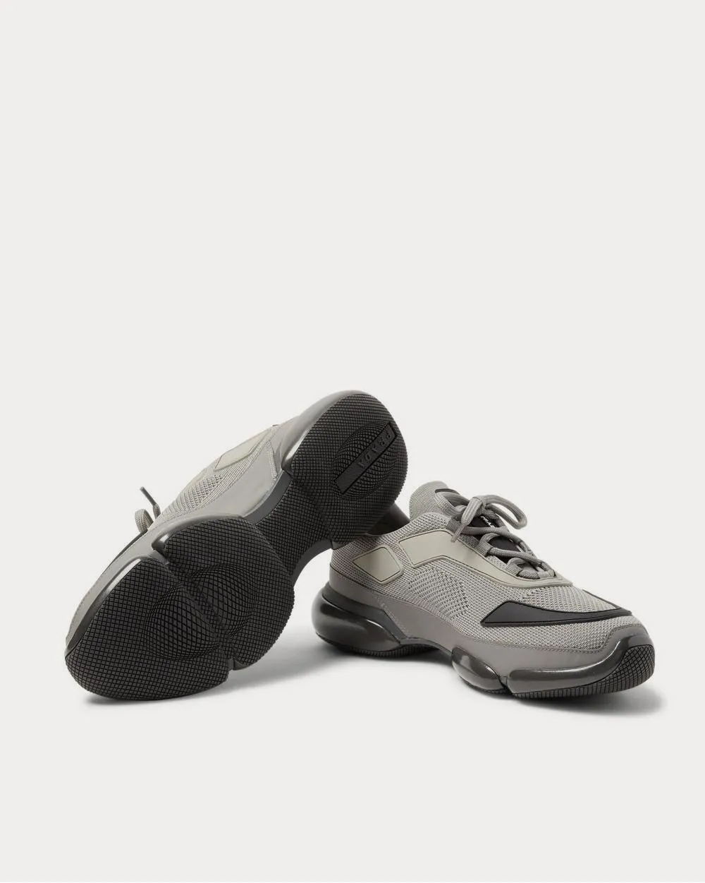 Cloudbust Mesh, Rubber and Leather  Gray low top sneakers