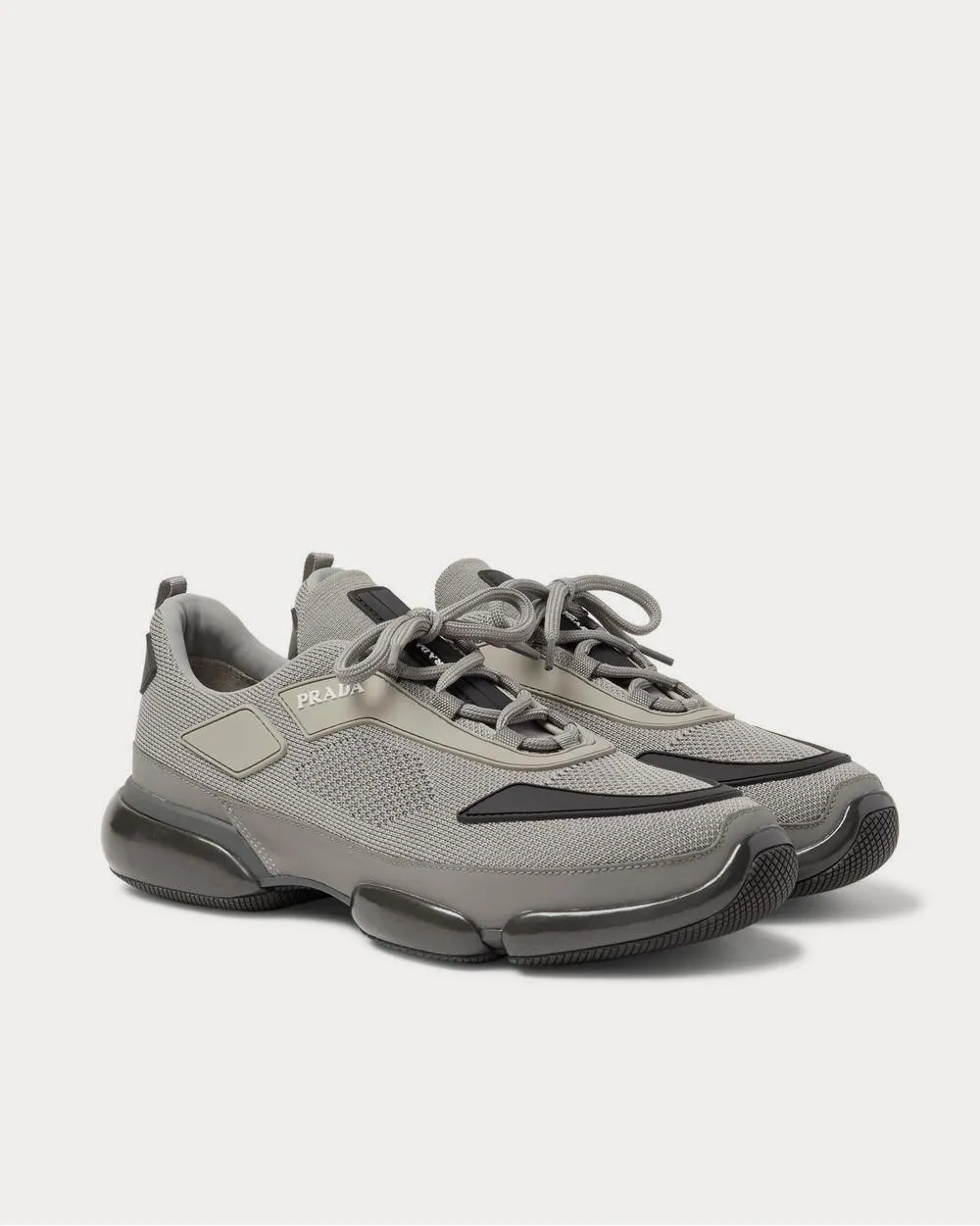 Cloudbust Mesh, Rubber and Leather  Gray low top sneakers