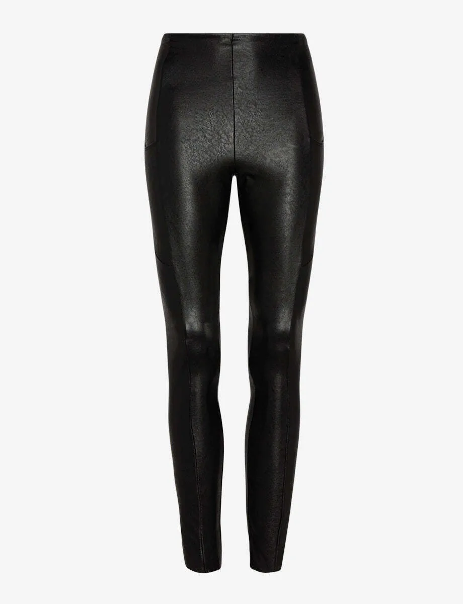 Commando Faux Leather Pocket Legging - Black