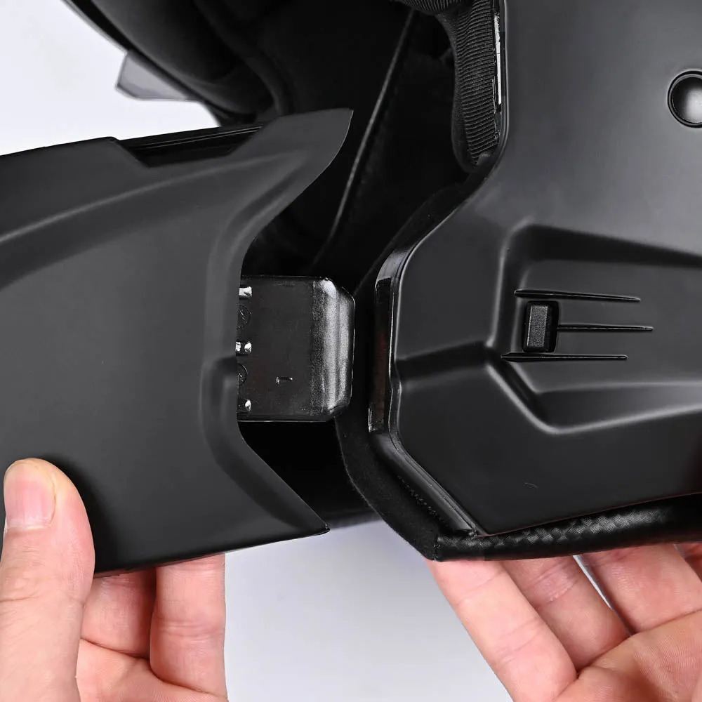 DIY Open Face Visor DOT Motor Helmet Black