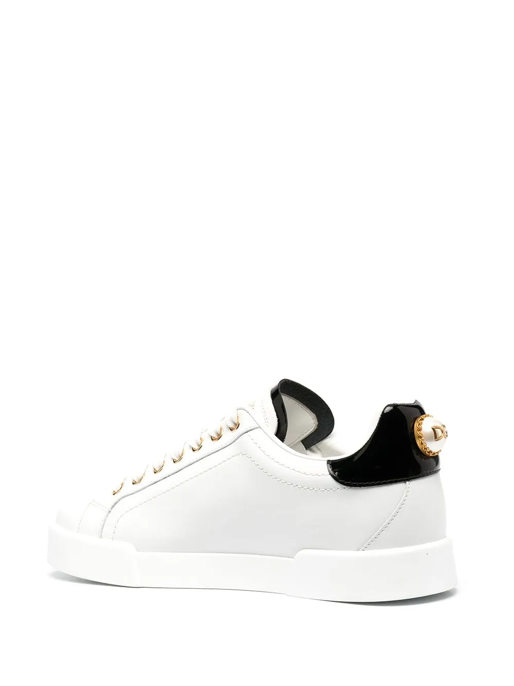 DOLCE & GABBANA Sporty and Chic Women's Sneakers - White and Black