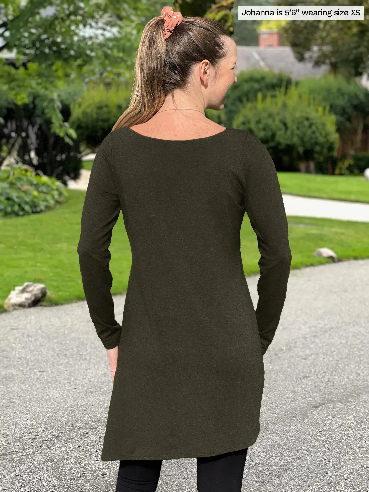 Elsie asymmetrical long sleeve tunic - FINAL SALE