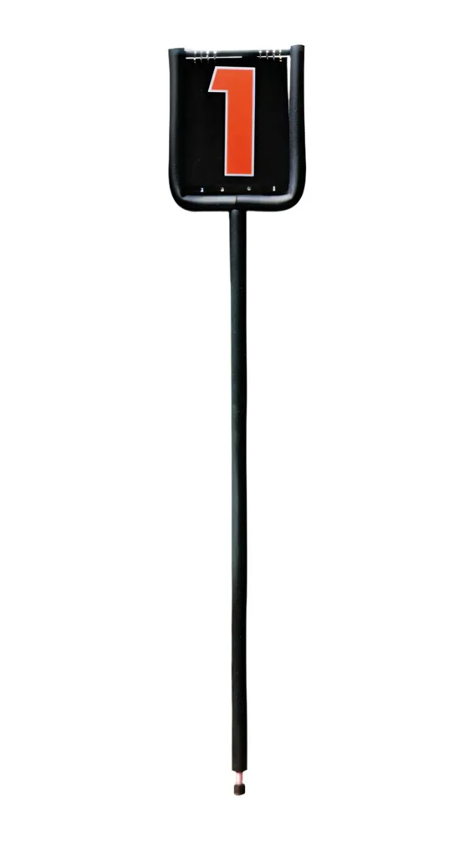 Fisher Economy Flip Indicator – 7' Padded Steel Pole with 12" Two-Color Numbers and Lifetime Warranty