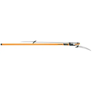 Fiskars 393981-1001 Power-Lever Extendable Pole Saw & Pruner, 7'-14'