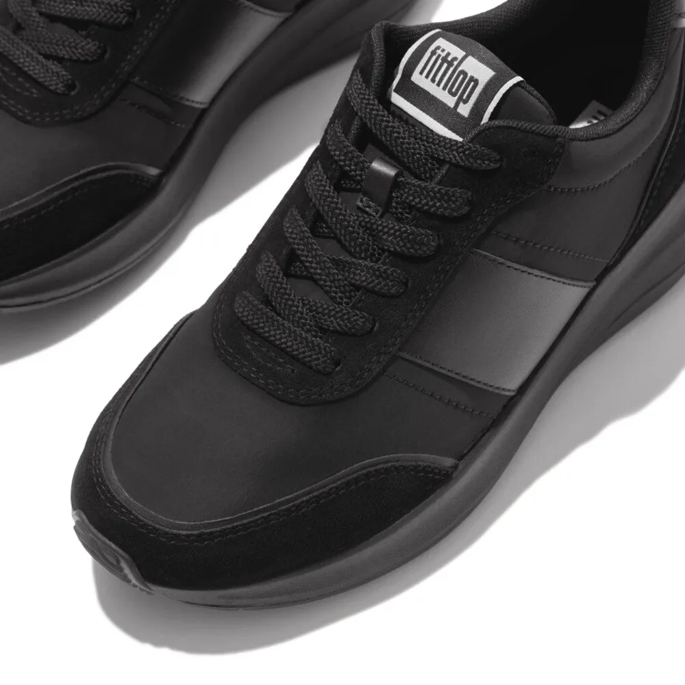 FitFlop F-Mode Flow Fabric/Suede/Leather Flatform Trainers