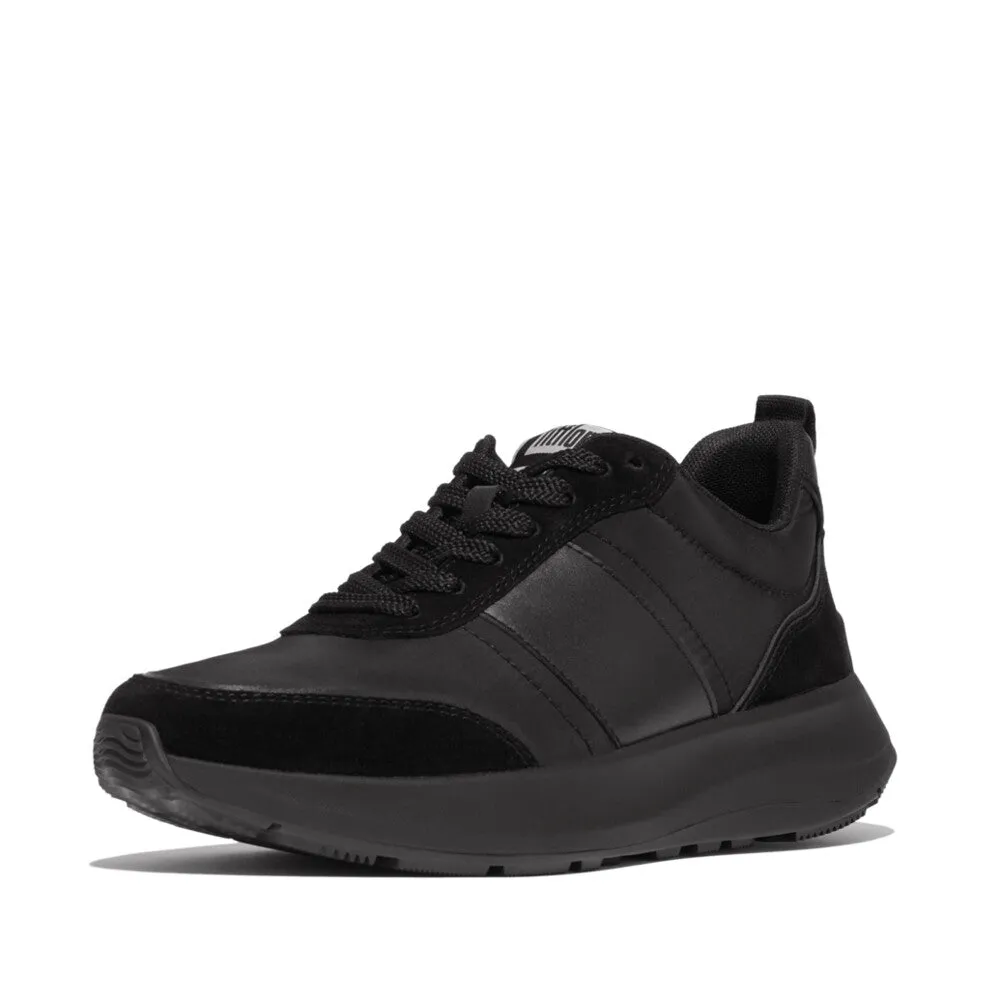 FitFlop F-Mode Flow Fabric/Suede/Leather Flatform Trainers