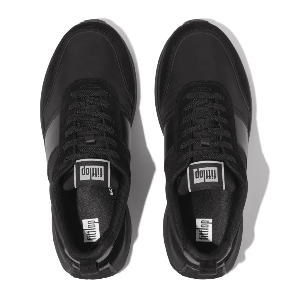 FitFlop F-Mode Flow Fabric/Suede/Leather Flatform Trainers