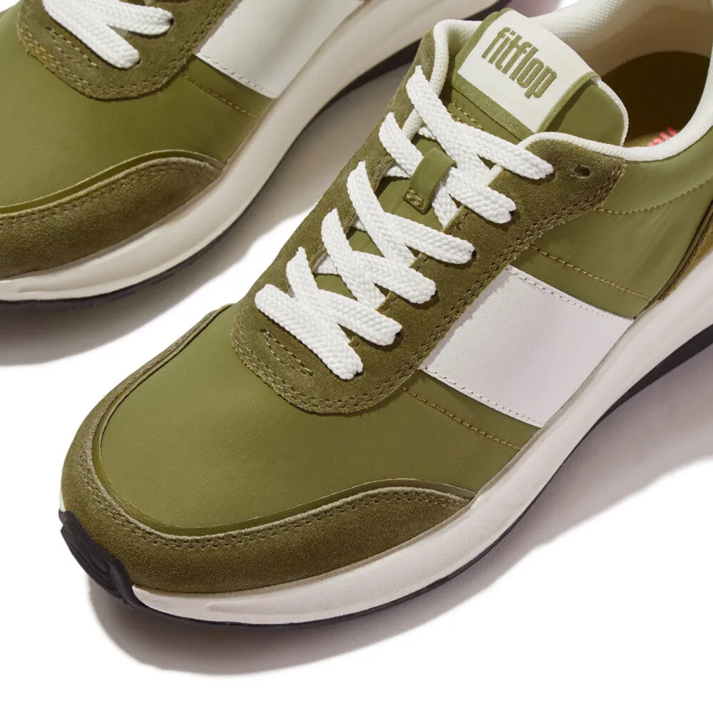 FitFlop F-Mode Flow Fabric/Suede/Leather Flatform Trainers