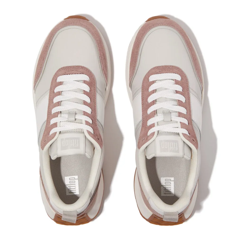 FitFlop F-Mode Flow Fabric/Suede/Leather Flatform Trainers
