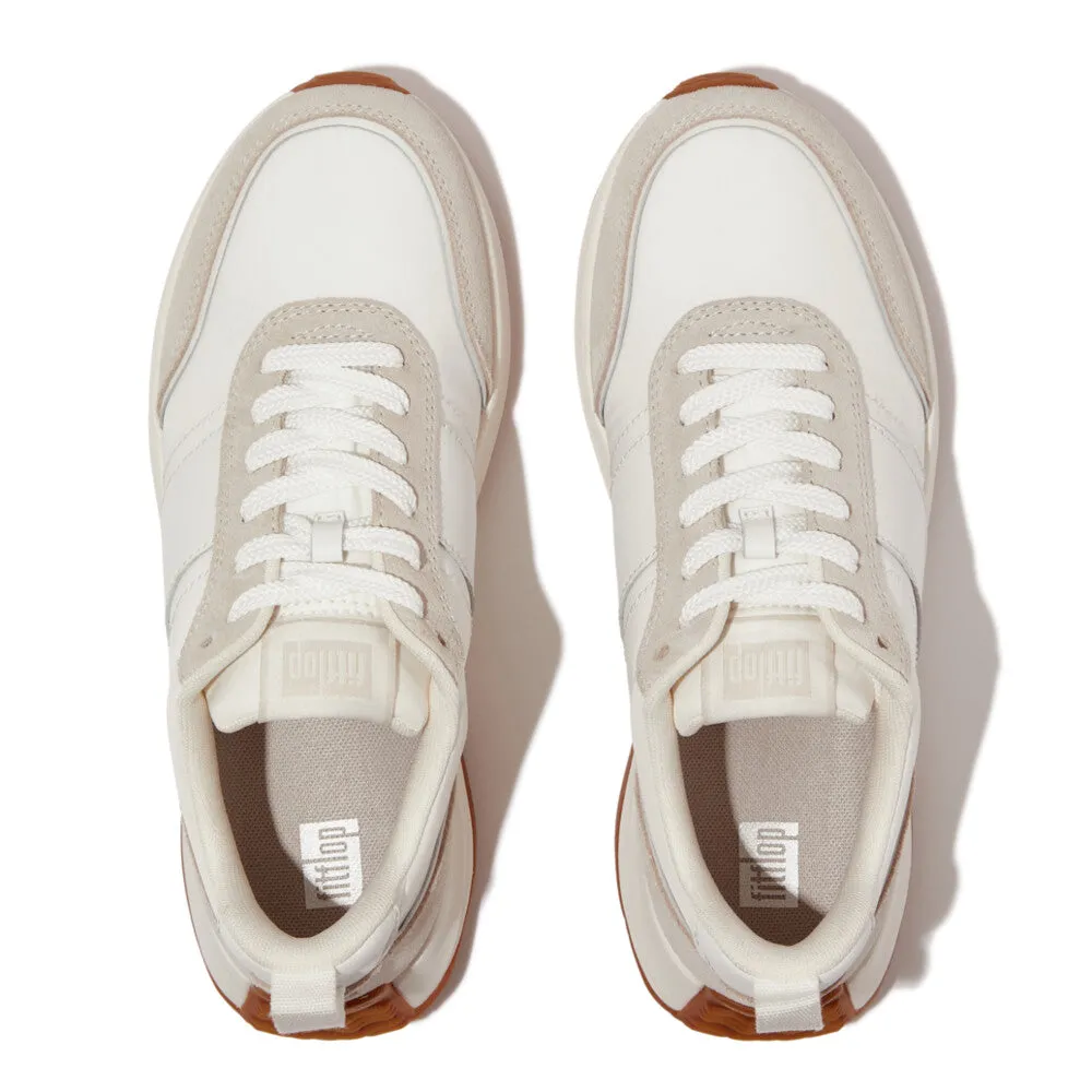 FitFlop F-Mode Flow Fabric/Suede/Leather Flatform Trainers