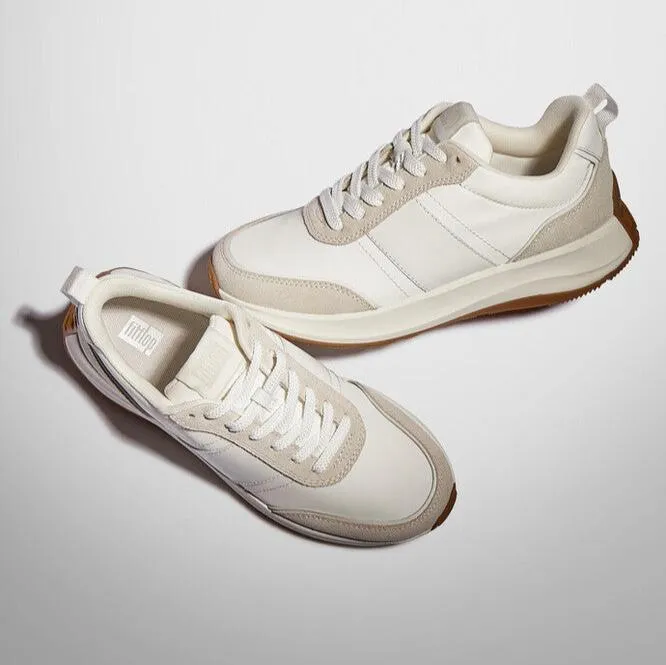 FitFlop F-Mode Flow Fabric/Suede/Leather Flatform Trainers