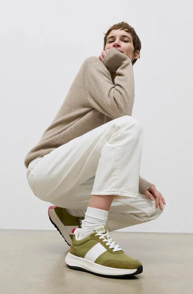FitFlop F-Mode Flow Fabric/Suede/Leather Flatform Trainers