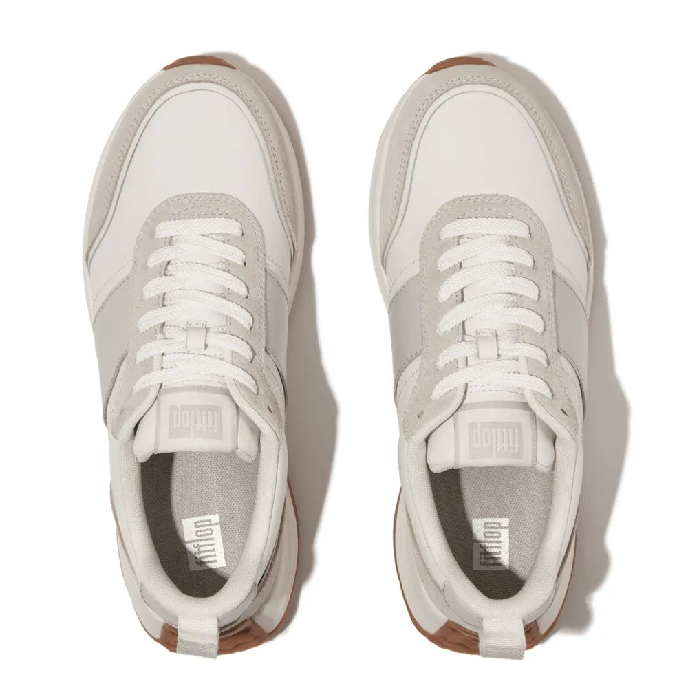 FitFlop F-Mode Flow Leather/Suede Trainers